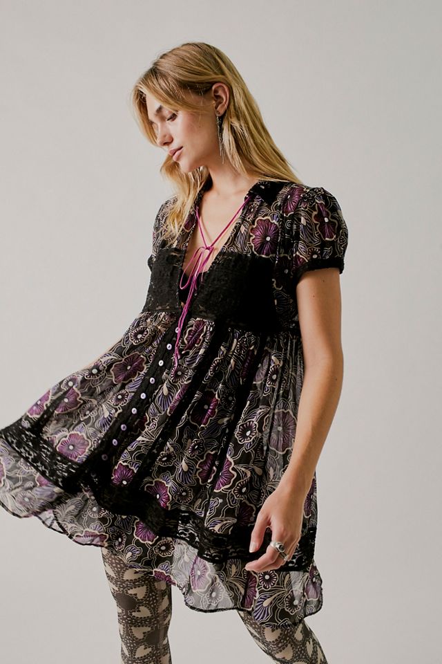 FP x Anna Sui Rosie Babydoll Mini Dress #1
