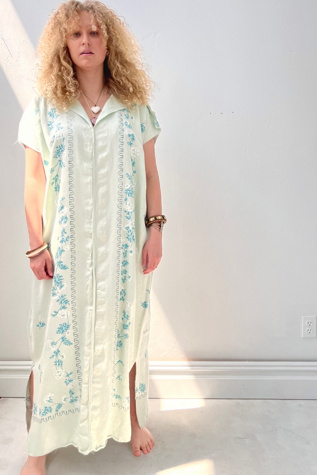 Anna Corinna Minty Flowers Smock Dress