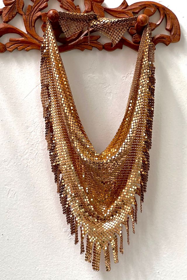 Vintage Gold Mesh Bandana Necklace Selected by Anna Corinna