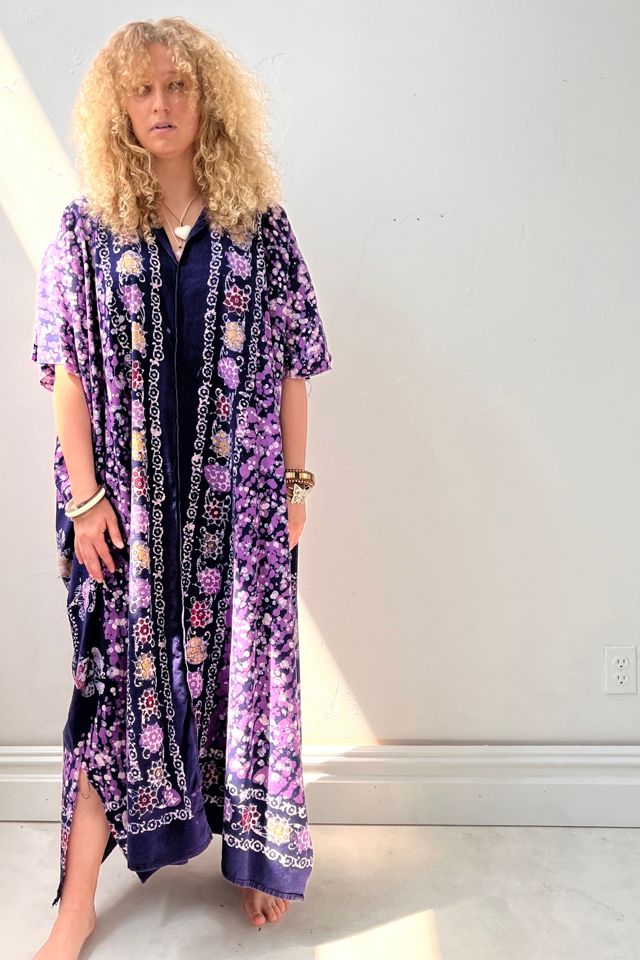 Anna Corinna Batik Plum Smock Dress #1