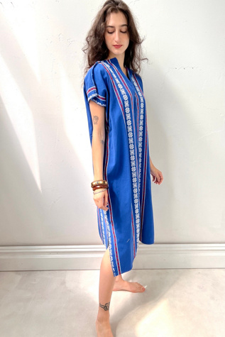 Anna Corinna Cornflower Stripe Smock Dress