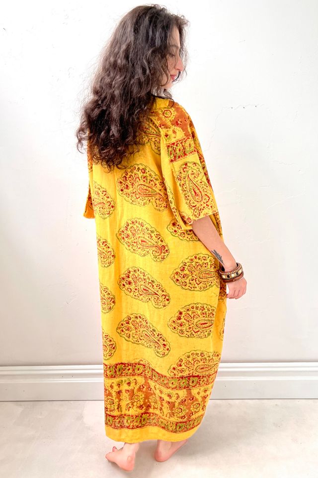 Anna Corinna Block Printed Saffron Smock Dress #1