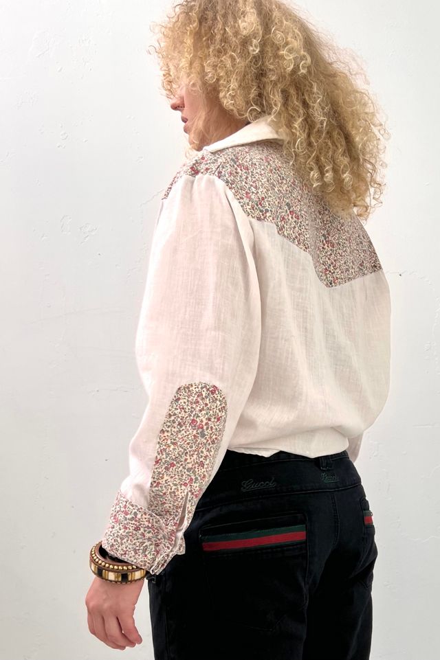 Anna Corinna Gauzey Calico Snap Front Top #1