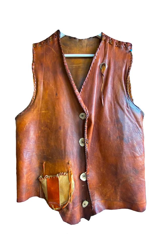 Handmade Leather Hippie Vest Selected by Nomad Vintage Free People