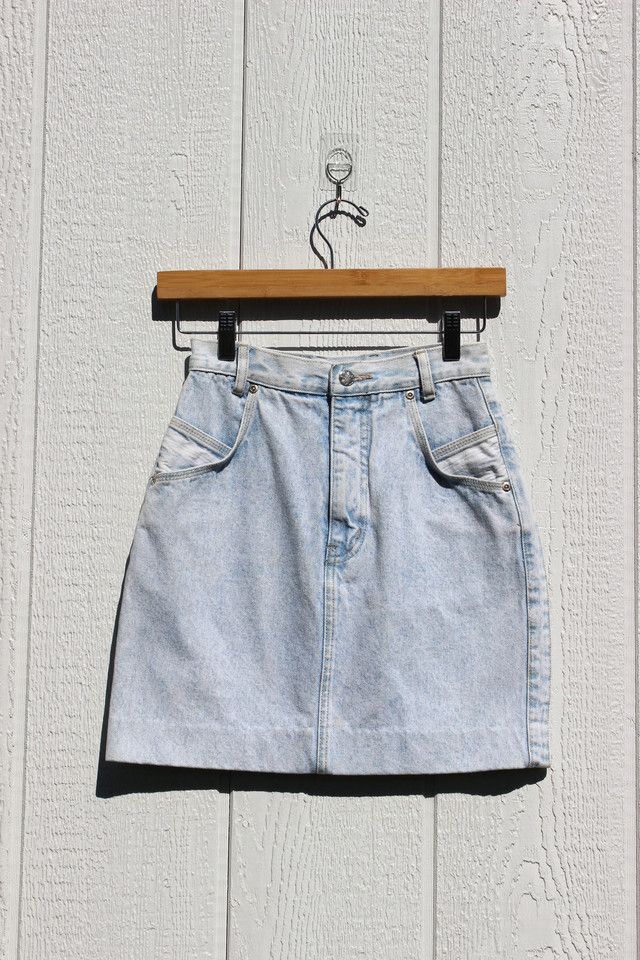 Vintage 70s/80s High Waisted Jean Skirt Selected by Picky Jane