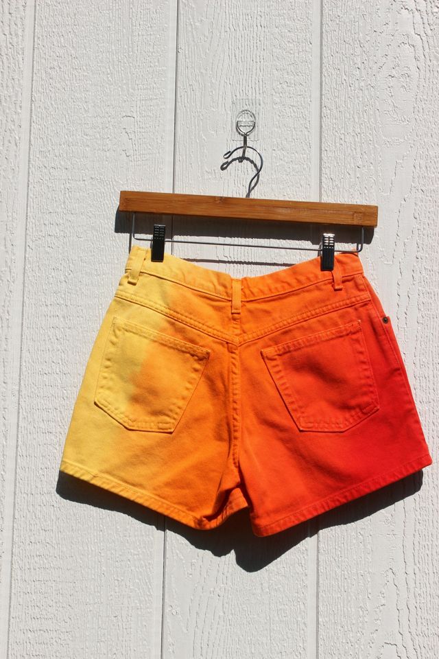1980s Sunset Faded High Waisted Denim Shorts Selected By Moons + Junes Vintage #1