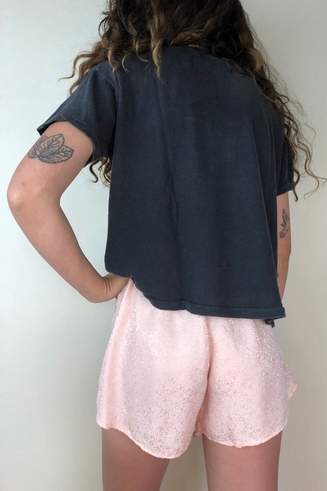 Silk Bubble Gum Pink Vintage High Waist Shorts Selected by Picky Jane #3
