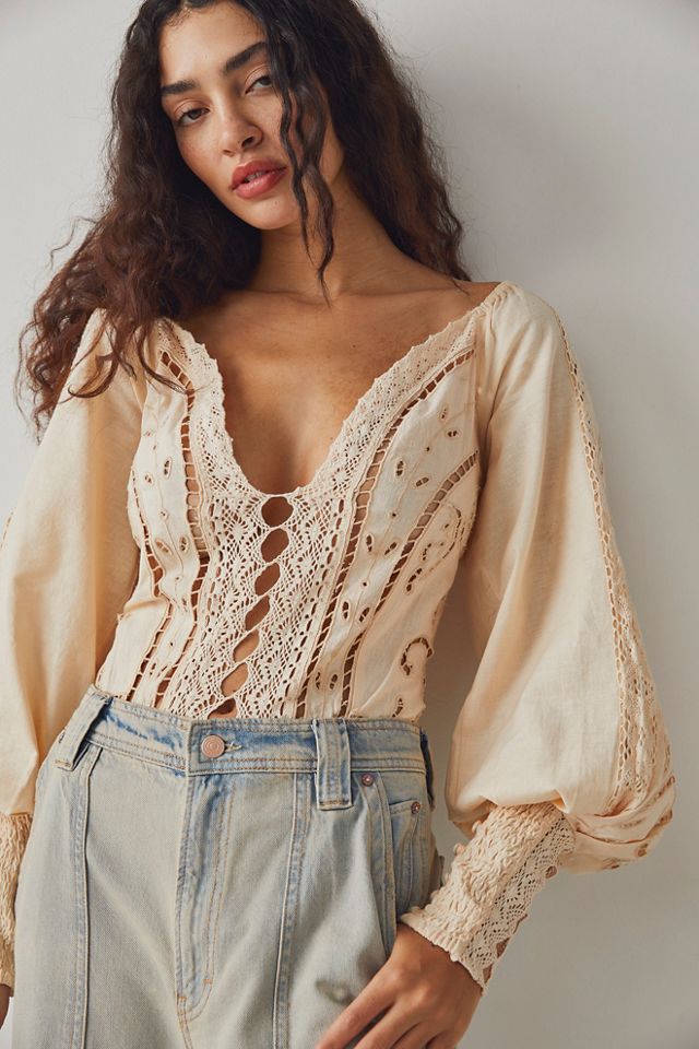 Free People, Tops, Free People Intimately Regina Bodysuit