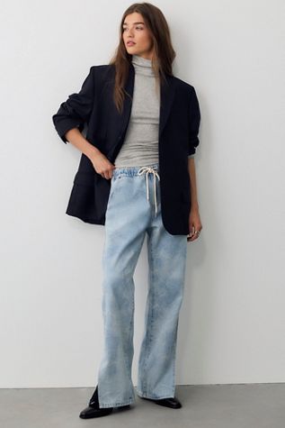 Jeans OneTeaspoon Roadhouse à Jambes Larges avec Cordon