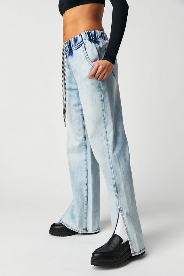 Free people 2024 drawstring jeans