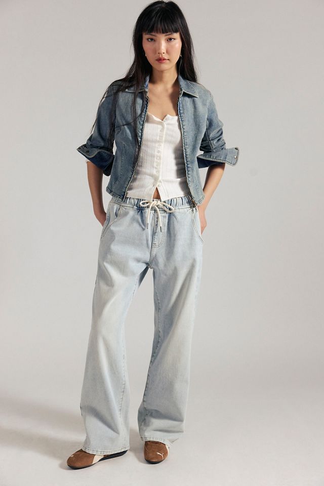 OneTeaspoon Roadhouse Wide-Leg Drawstring Jeans | Free People