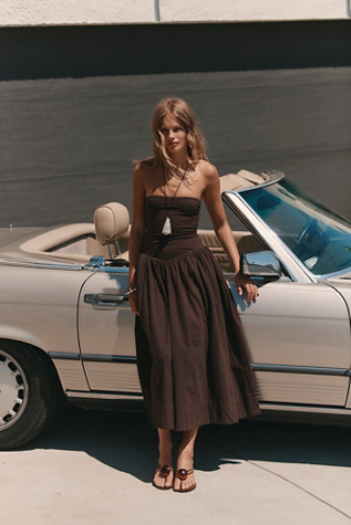 Onda Drop-Waist Tube Midi Dress