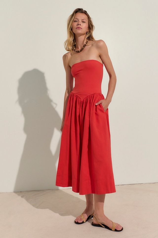 Robe midi tube Onda à taille basse #2
