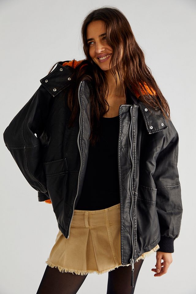 Free people hot sale leather jacket