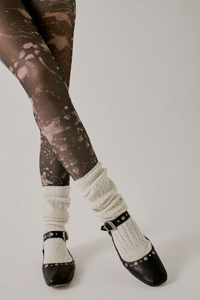 Celestial drawing sheer pantyhose