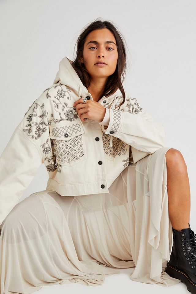 Moonlight Hooded Denim Jacket #3
