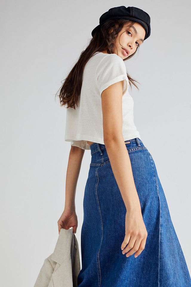 MOTHER Pleated Fray Maxi Skirt #1