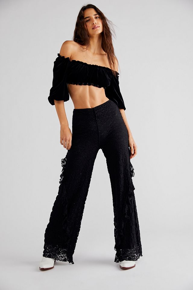 Ann Sui Floral Stretch Lace Pants #3