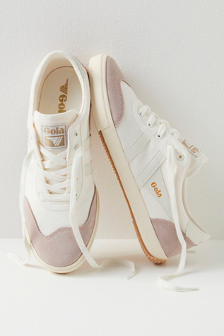 Gola Badminton Volley Sneakers In Off White / Blossom