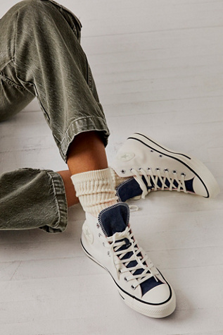 Chuck taylor all star denim love high top clearance sneaker