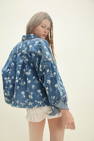 We The Free Opal Swing Printed Denim Jacket | Free People