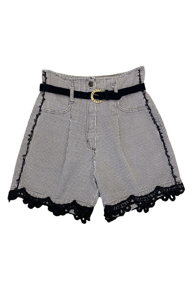 Lace Trim High Waisted Shorts