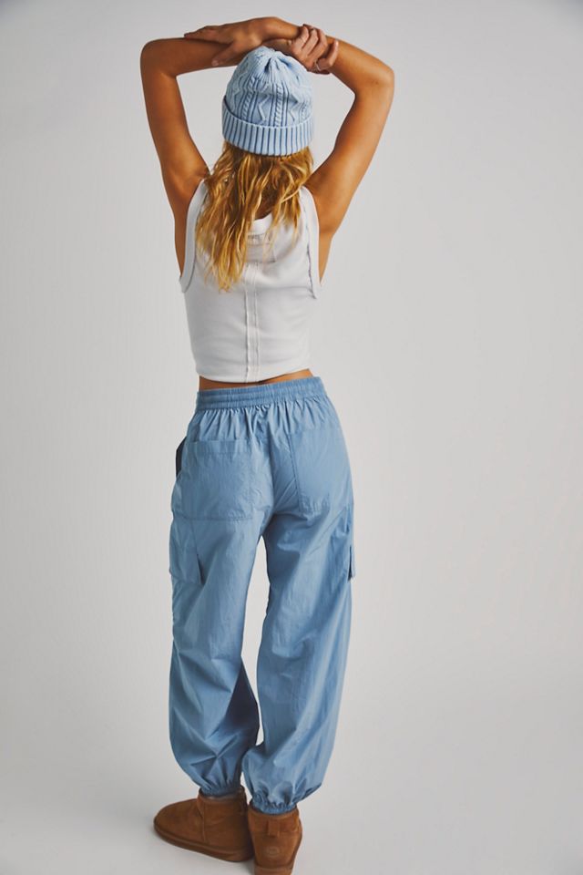 Free People Hard Crushin' Plush Cargo Pants in Green