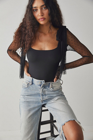 Tongue Tied Bodysuit By Intimately At Free People In Black, Size: XS