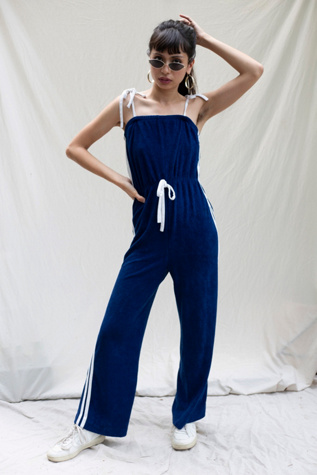 1970s Navy Terrycloth Roller-Girl JUMPSUIT Selected by Ally Bird Vintage