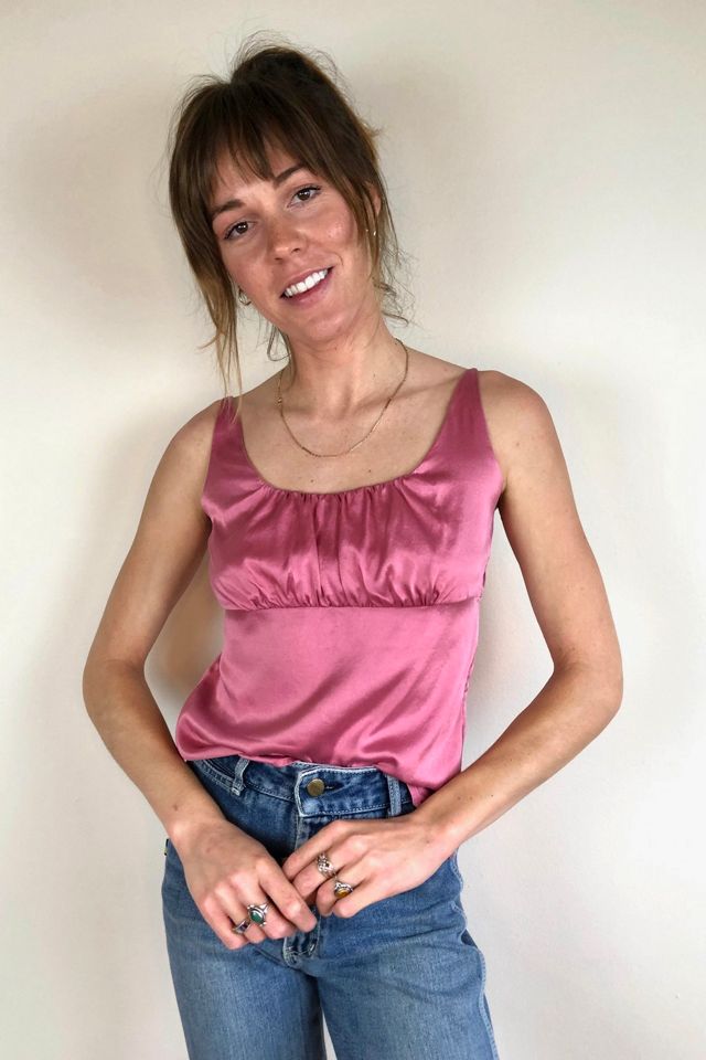 Vintage 90s Pink Silk camisole Selected by Picky Jane