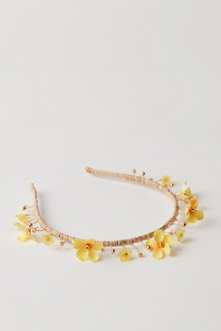 Adair Tiara by Curried Myrrh at Free People in Yellow