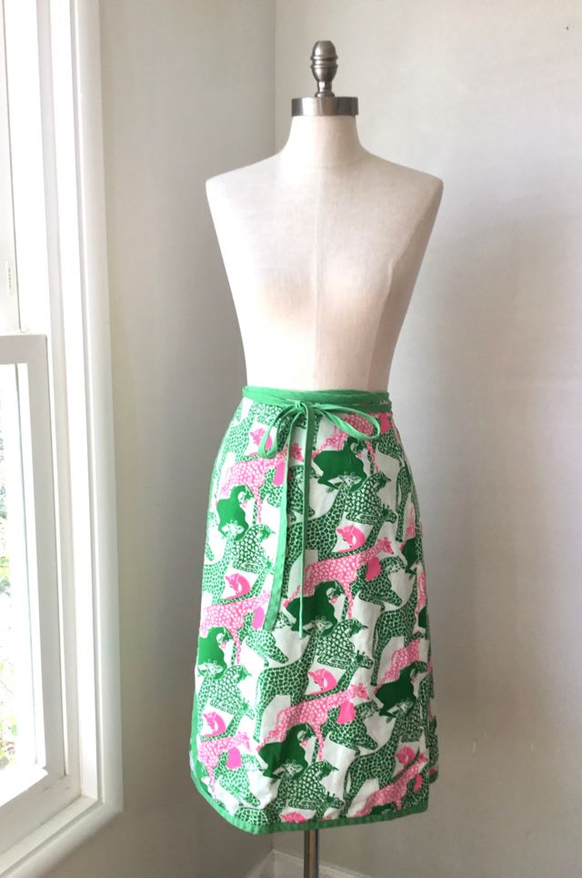 Vintage 1970s Giraffe Wrap Skirt Selected by Souls of California Free People