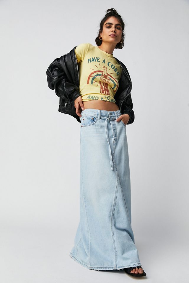 Levis long hot sale skirt