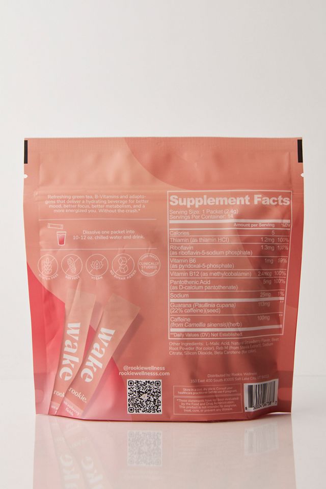 Rookie Wellness Wake Energy + Metabolism Supplement Stick Packs #2