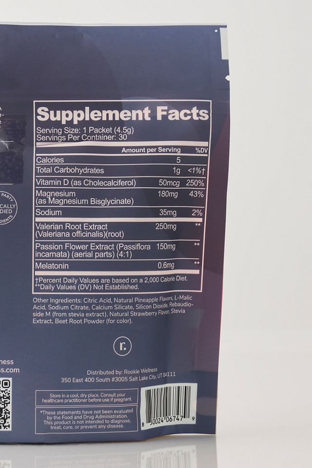 Rookie Wellness Relaxation + Sleep Supplement Stick Packs #1