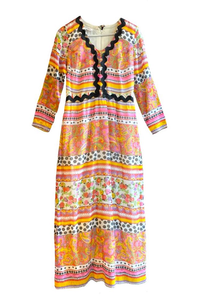 1960’s Print Rick Rack Trim Dress Selected by Nomad Vintage | Free People