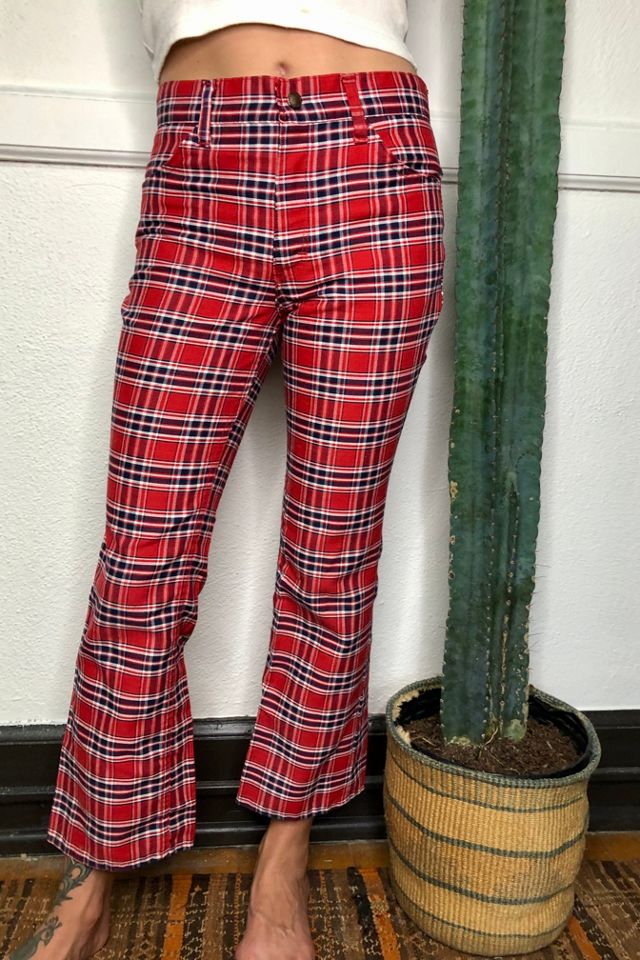 1970's Plaid Kick Flare Pants Selected by Grievous Angel Vintage
