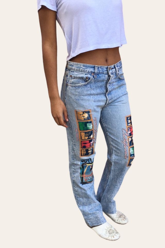 Vintage California Print Levi's Jeans Selected By Ankh By Racquel Vintage |  Free People