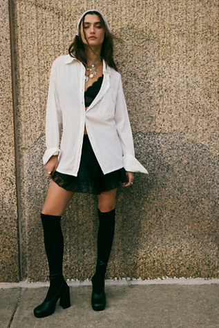 Viola Over-The-Knee Socks at Free People in Black