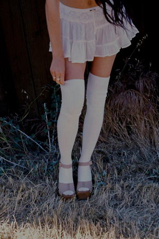 Viola Over-The-Knee Socks at Free People in Coconut Milk