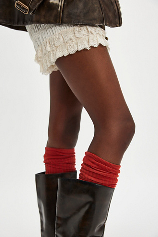 Viola Over The Knee Socks At Free People In Chili Oil