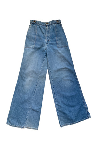 Vintage 1970s Wide Leg High Waisted Heritage Denim Jeans Selected by SharpLilTeeth