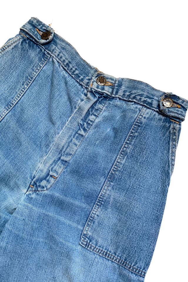 Vintage 1970s Wide Leg High Waisted Heritage Denim Jeans Selected by SharpLilTeeth #1