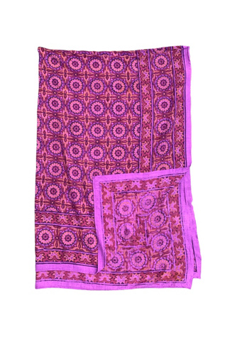 Vintage 1960s Hand Blocked Cotton Throw Selected by SharpLilTeeth