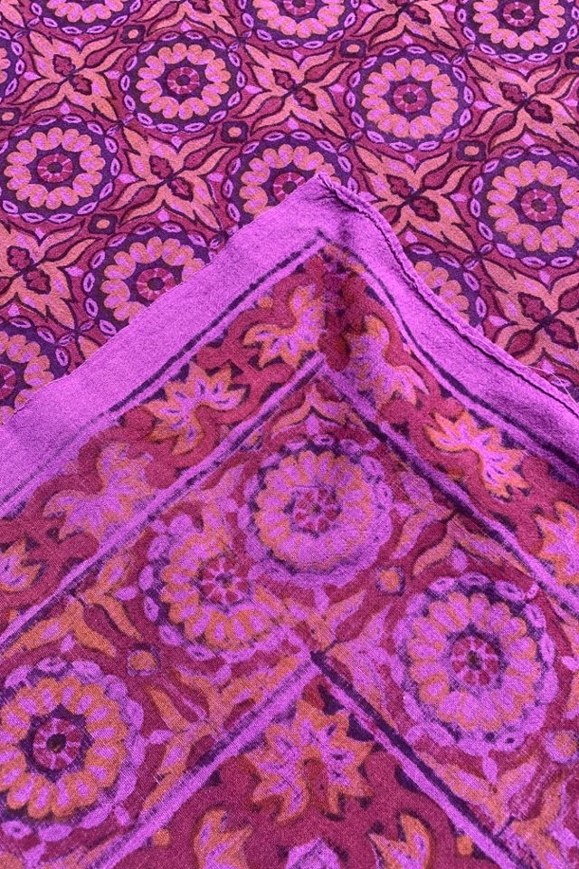 Vintage 1960s Hand Blocked Cotton Throw Selected by SharpLilTeeth #3