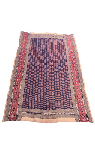 Vintage 1960s Hand Blocked Printed Cotton Textile Selected by SharpLilTeeth