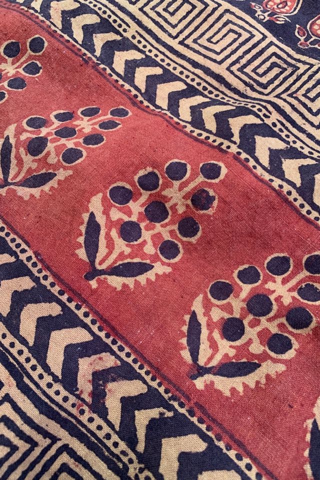Vintage 1960s Hand Blocked Printed Cotton Textile Selected by SharpLilTeeth #1