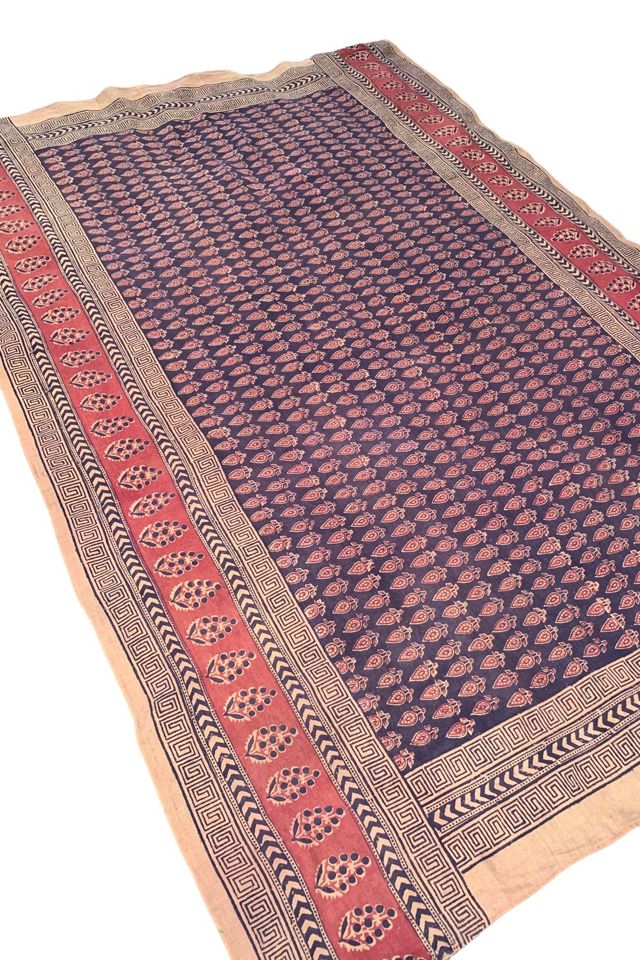 Vintage 1960s Hand Blocked Printed Cotton Textile Selected by SharpLilTeeth #2