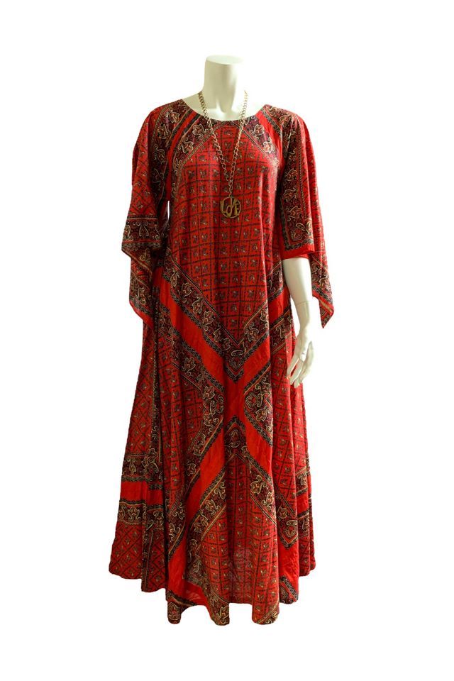 Vintage 1970s Handmade Angel Sleeve Dress Selected by SharpLilTeeth #1