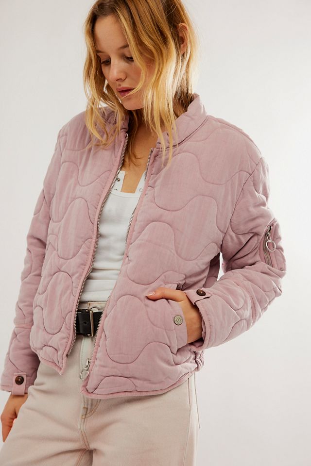 Bershka Faux Fur Cropped Bomber Hoodie Jacket bright Pink